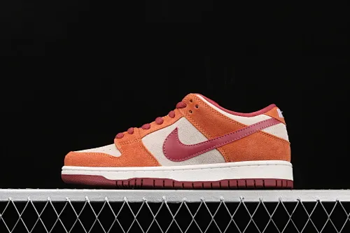 All Categories Nk SB Dunk Series Nk SB Dunk Low Low-top sneakers Pure original version Nk SB Dunk Low Pro Brown and red color low-top casual sneakers BQ6817-202